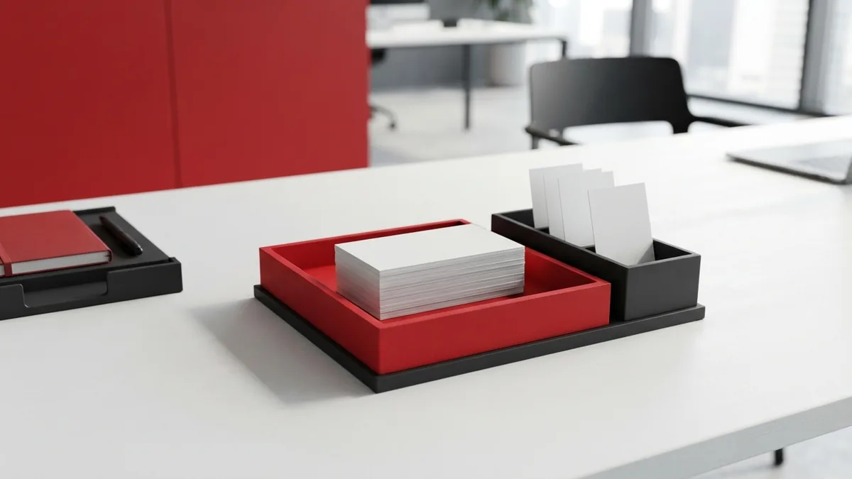 Organize content for the move Organized blank cards and trays represent moving blog posts and rebuilding pages