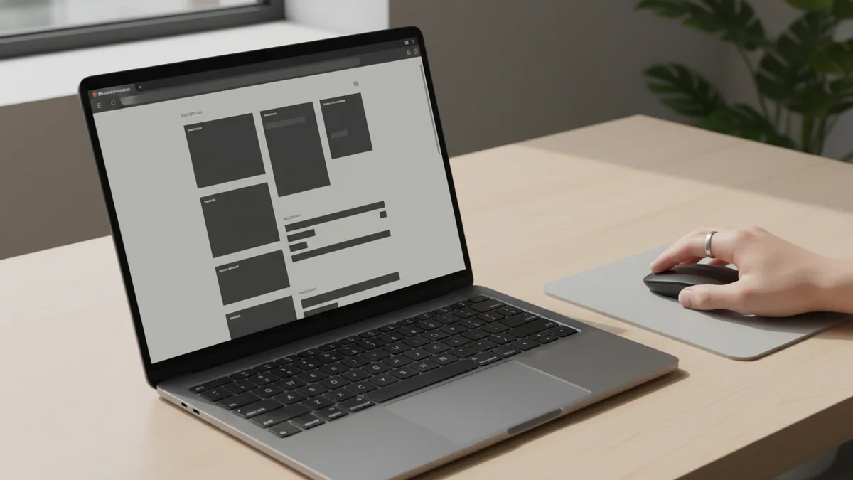Easy setup workflow Laptop editing a site layout using simple controls
