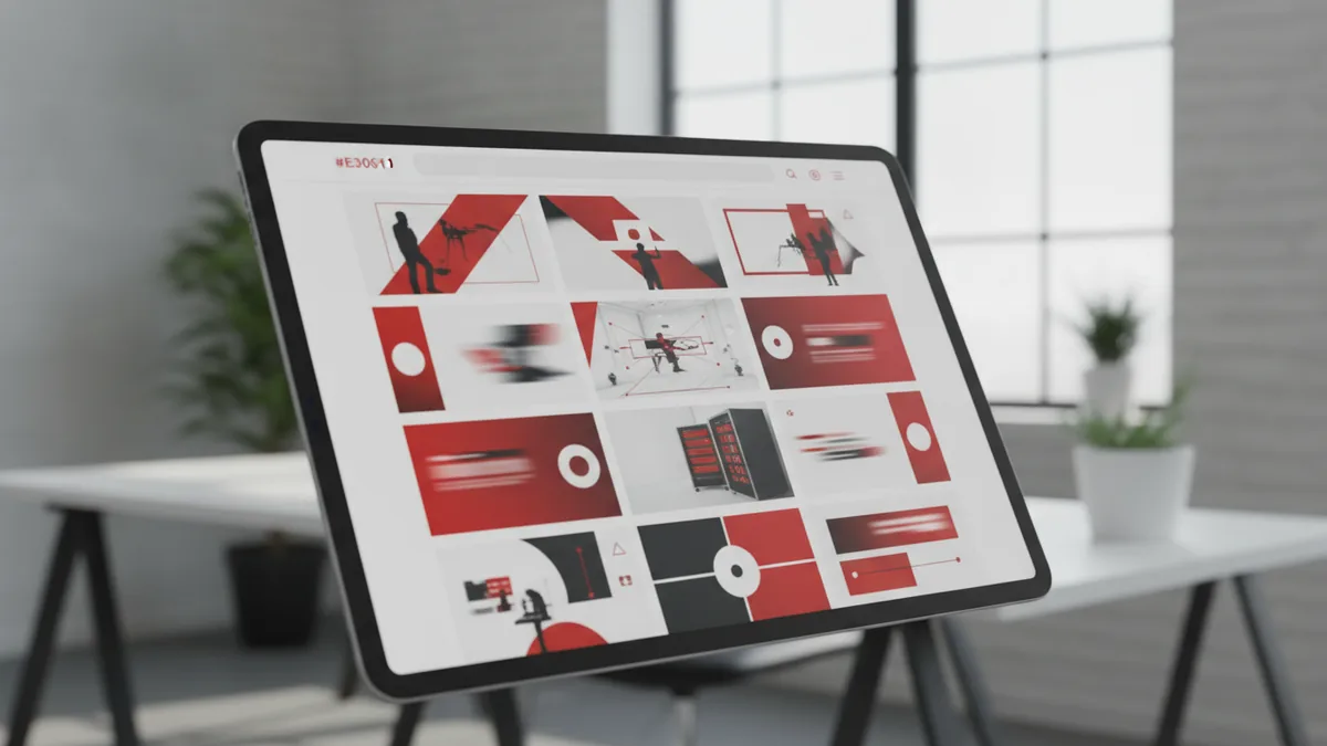 Tablet layout illustrating responsive ad units within website content