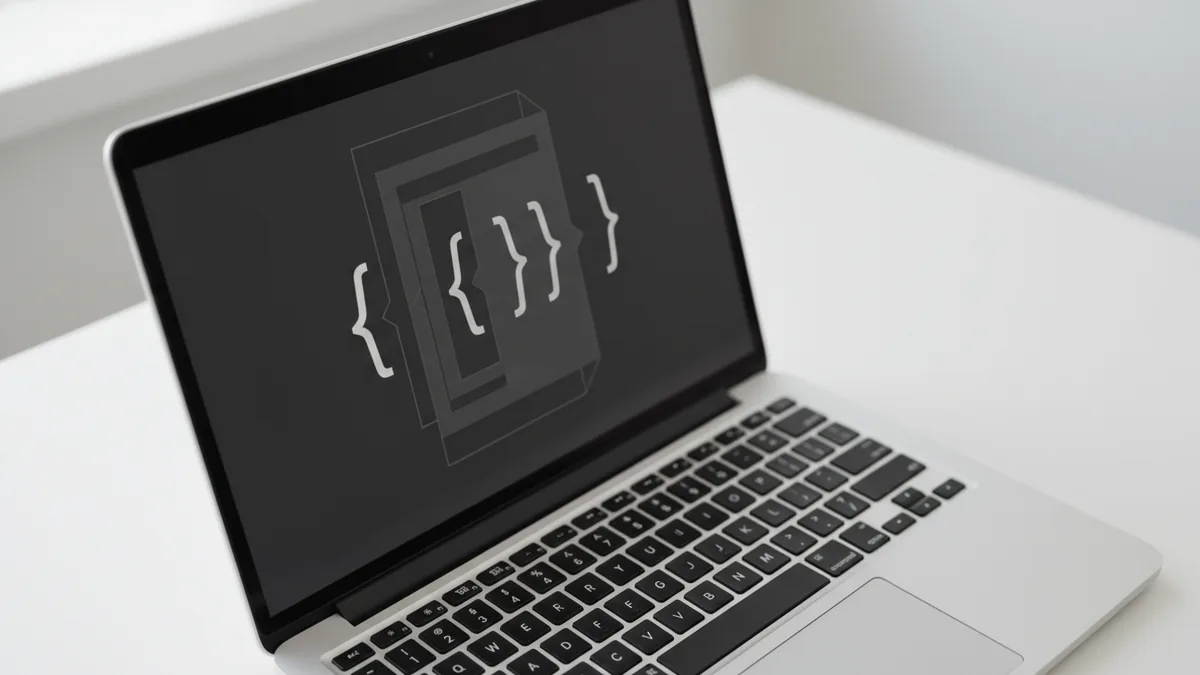 Close-up of XML structure on a laptop for sitemap understanding