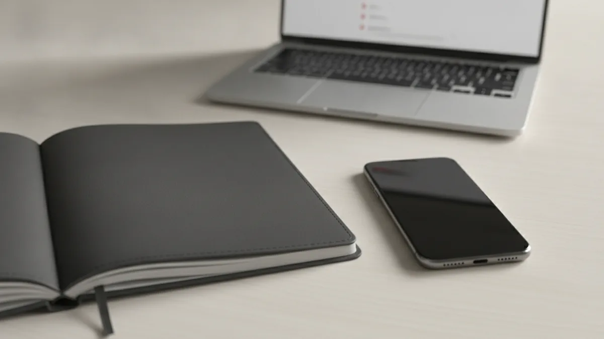 Desk setup representing navigation menus and how visitors scan links