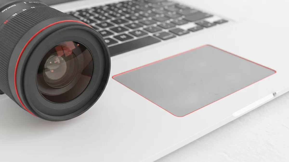 Crop, resize, and align Camera lens and laptop controls representing crop and resize edits in WordPress