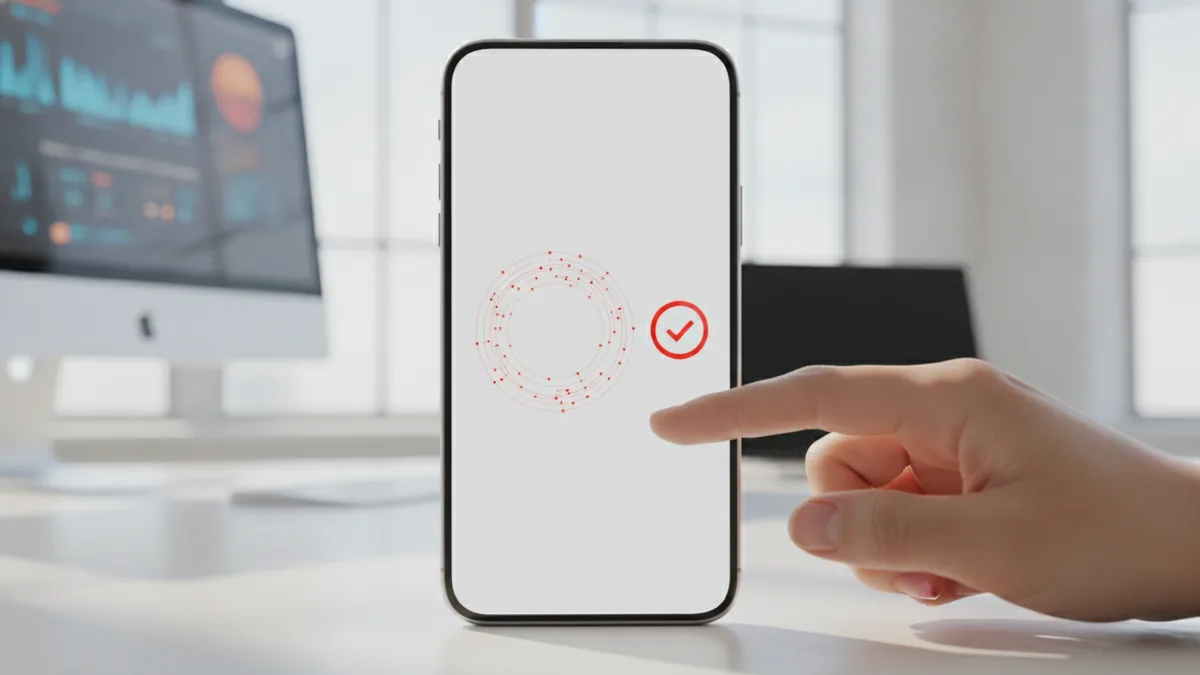 Smartphone indicating verified link destinations for social profiles