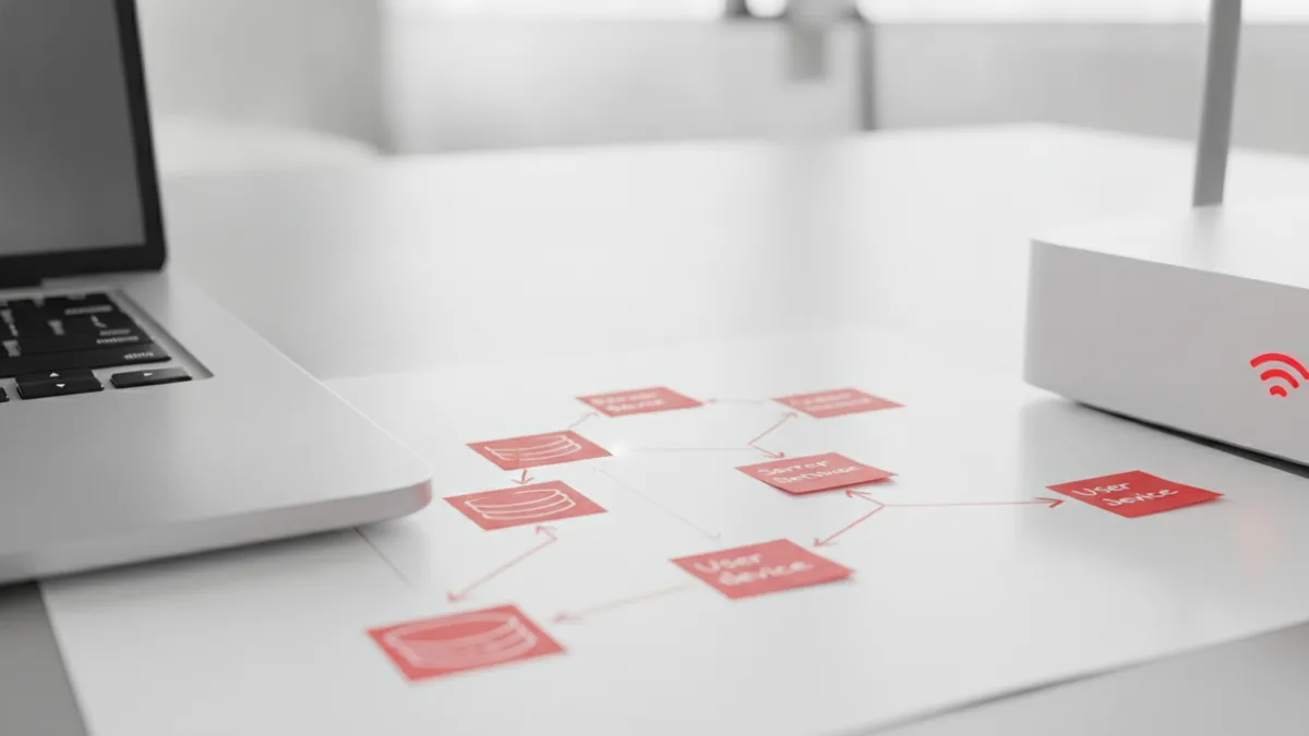 Network diagram and DNS record concepts for domain connection
