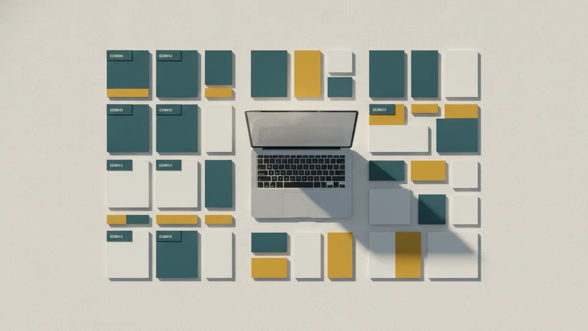 Tidy theme folders and reusable components arranged in a modern workspace