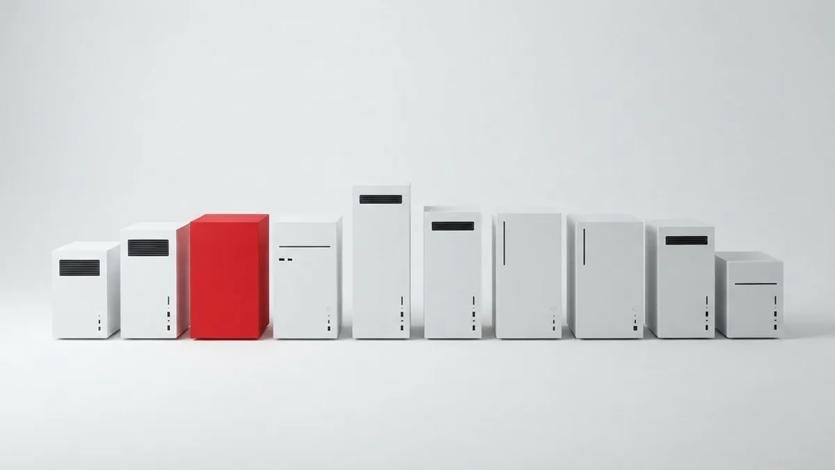White server blocks with a crimson red block showing different hosting levels