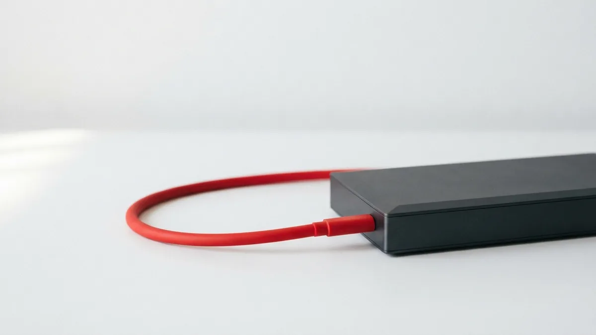 Connect a local WordPress site to its database Red cable and graphite device arranged to represent a local database connection
