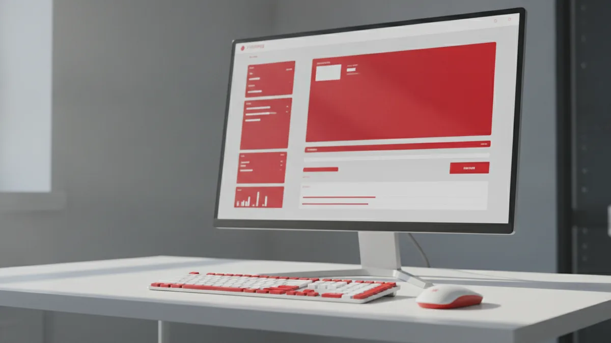 Starting WordPress installation from a hosting control panel on a clean desk.