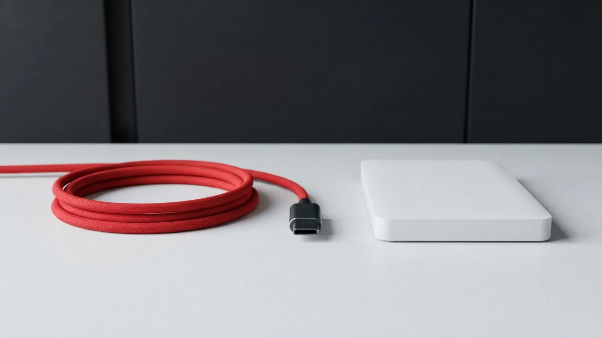 Solving common transfer problems Red cable and dark drive arranged to suggest fixing common site transfer issues