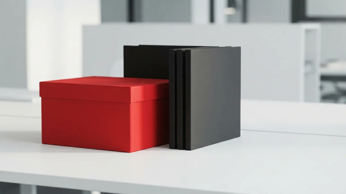 Safe WordPress rollback setup Crimson storage box and black folders for a safe WordPress rollback