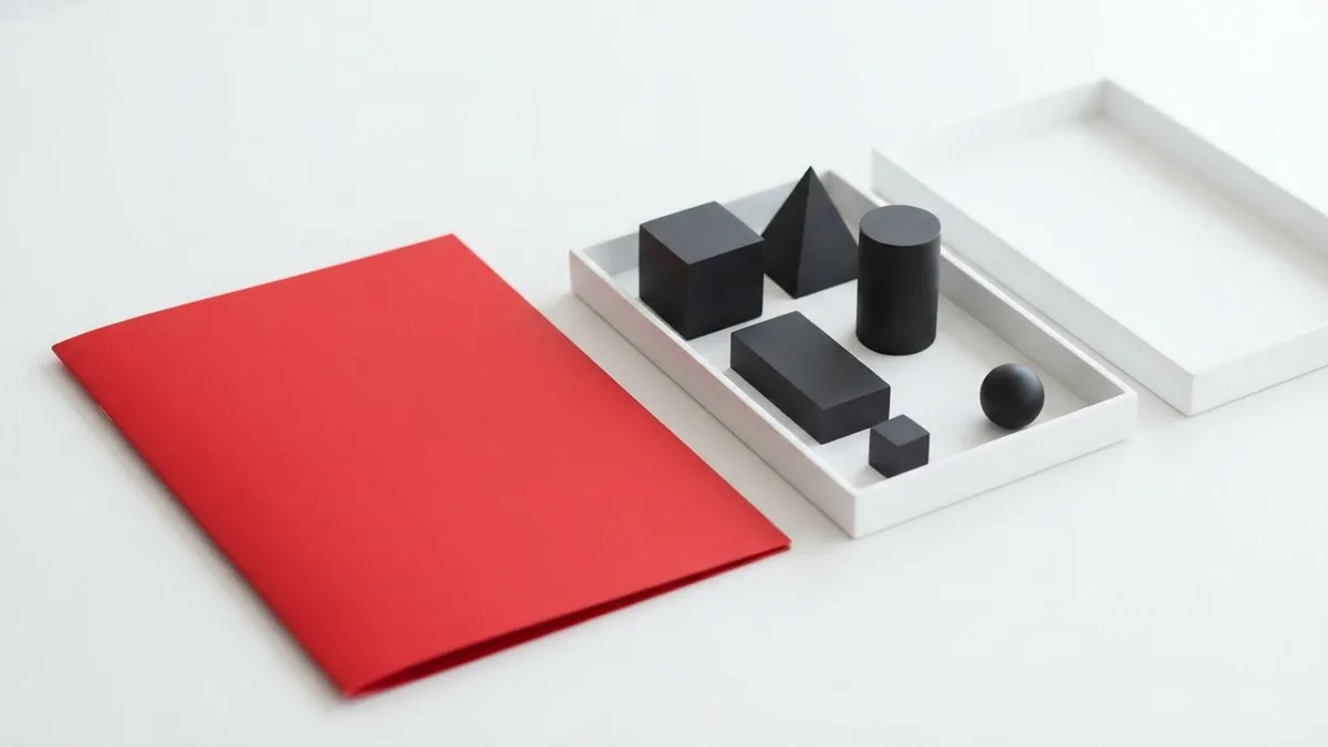 Planning a careful site move Plain trays and a vivid red folder representing a careful website content move